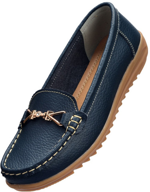 U.SEVEN 女士真皮舒適馬銜扣樂福鞋 DM1002