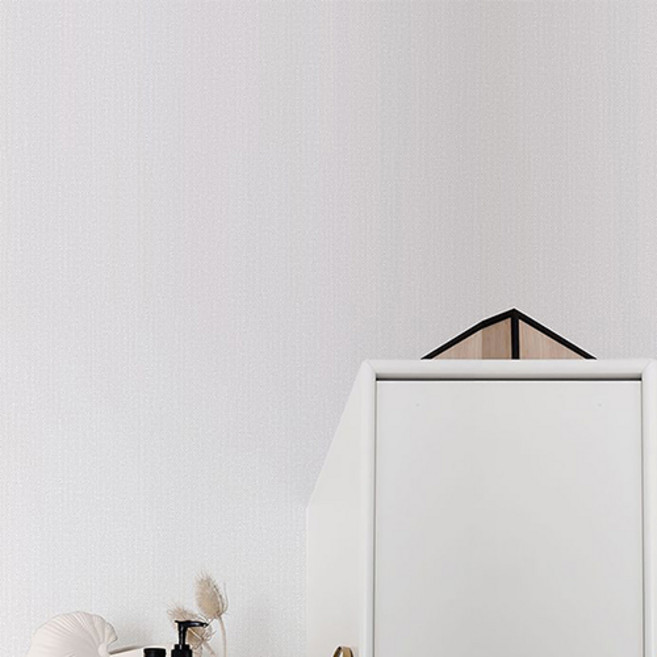 홈앤데코 혼자서 붙이는 풀발린 신디시리즈 물로붙이는 합지 벽지, 화이트(KS 93416-1)