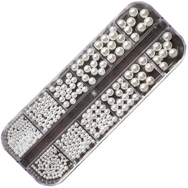 테네져 네일아트 동글동글 진주 세트, 1개