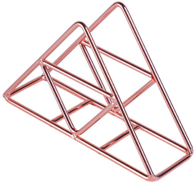 아리코 테이블 냅킨 홀더 트라이앵글, 로즈골드, 1개