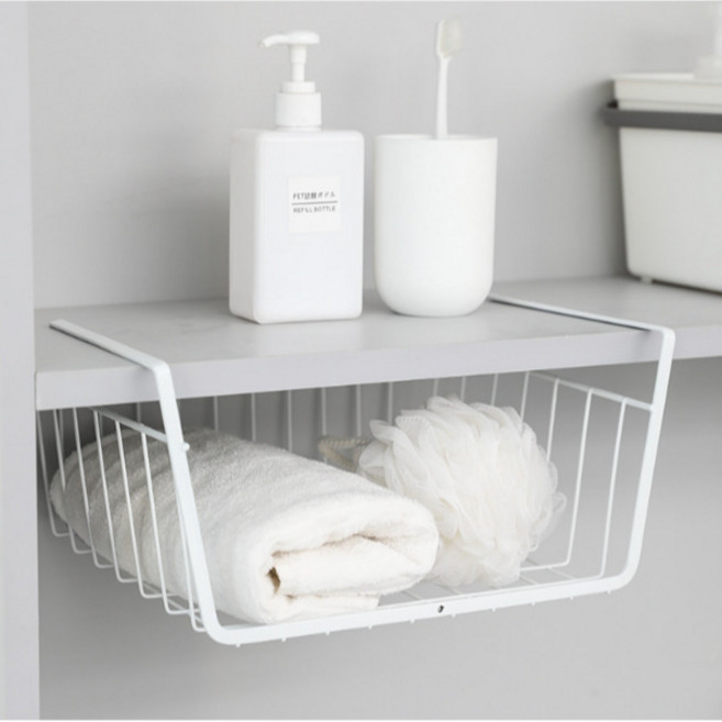 맥라이프 철제 싱크대 상부장 키친타올 걸이 L, 화이트, 1개