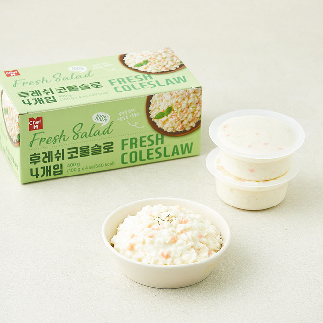 쉐프엠 후레쉬 코울슬로 4개입, 400g, 1개
