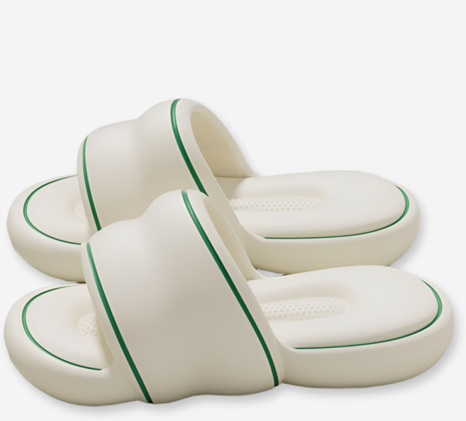 제이드슈 여성용 EVA 실내 세상편한 몽글 슬리퍼, 크림민트, 1개