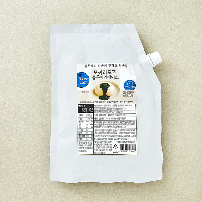 지엔씨푸드 모찌리도후 블루베리베이스, 1kg, 1개