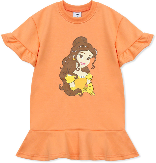 디즈니 여아용 반팔 벨 원피스