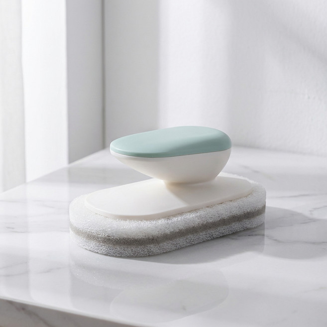 몰투데이 생활픽 손잡이형 다용도 청소 수세미 욕실 주방, 녹색, 1개