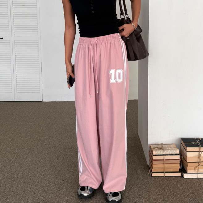 라라온 여성용 트랙 와이드 팬츠 밴딩 두줄 긴바지 26TSP3788