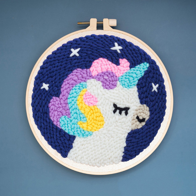 戳戳繡刺繡套組, 1套, 閃亮獨角獸