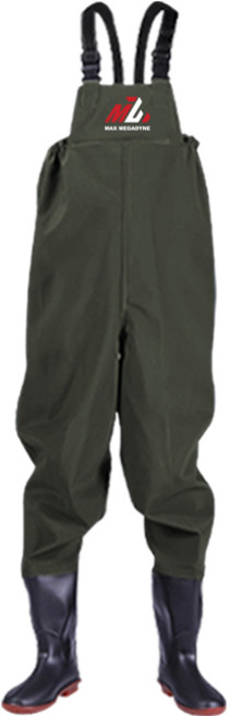 맥스메가다인 갯벌 낚시 가슴장화, 카키, 1개