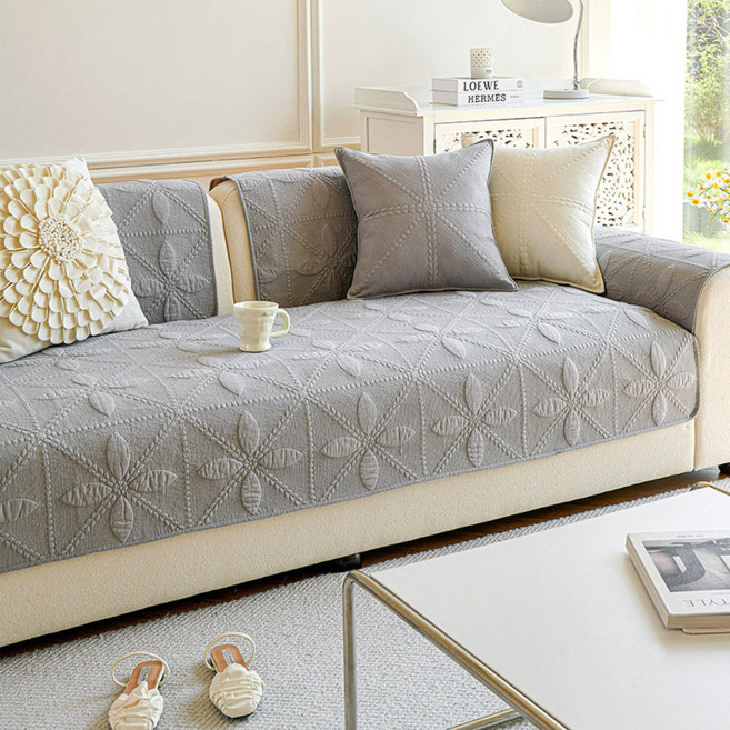 지앤와이 클로버 순면 퀼팅 논슬립 소파패드