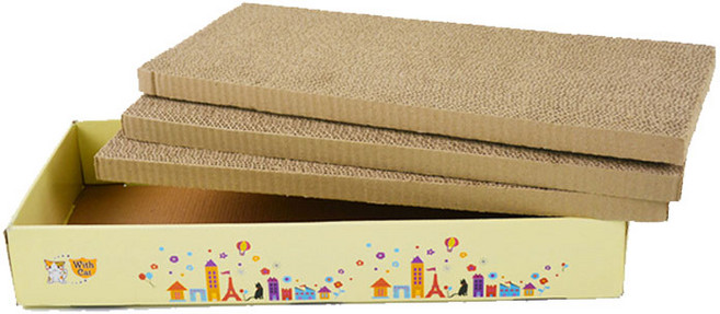 SAYCOCOA 고양이 평판형 스크래쳐 JT6772, 혼합색상, 3개