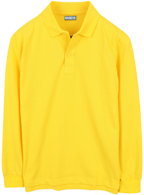 베이직플러스 남녀공용 20수 PK 폴로 옆트임 카라 긴팔 티셔츠 BS-97