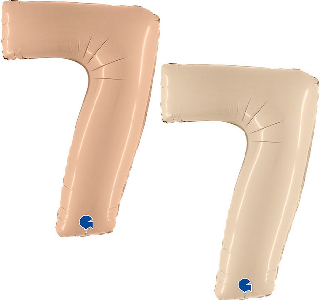 GRABO 숫자 7 은박풍선 대 2종 세트, 크림, 라떼, 1세트