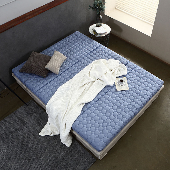 리브맘 3단 접이식 무중력 메모리폼 롤팩 누빔 매트리스