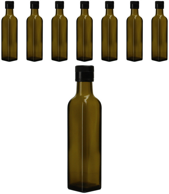 올리브 사각 전용캡 오일병, 250ml, 8개