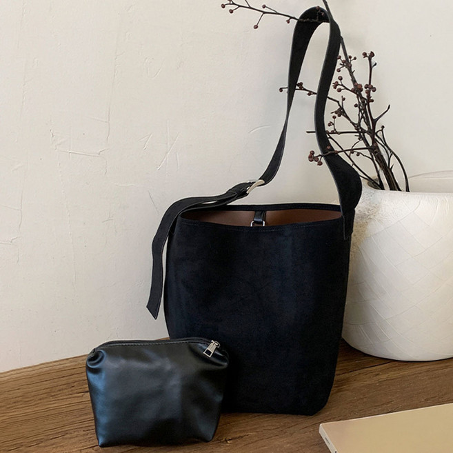 페이퍼먼츠 빈티지 스웨이드 크로스 토트 숄더 백 13378