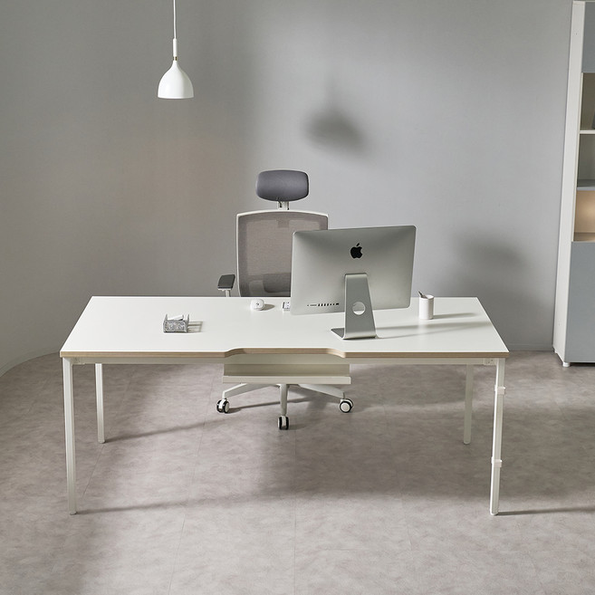 네스룸 SE0등급 코어 다용도 컴퓨터 책상 + 멀티탭트레이 + 멀티거치대 세트 방문설치, 화이트