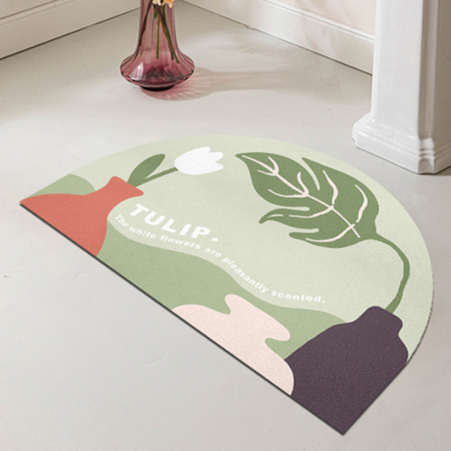 위더홈 플랫 네이처 아트 뽀송 매트, 그린