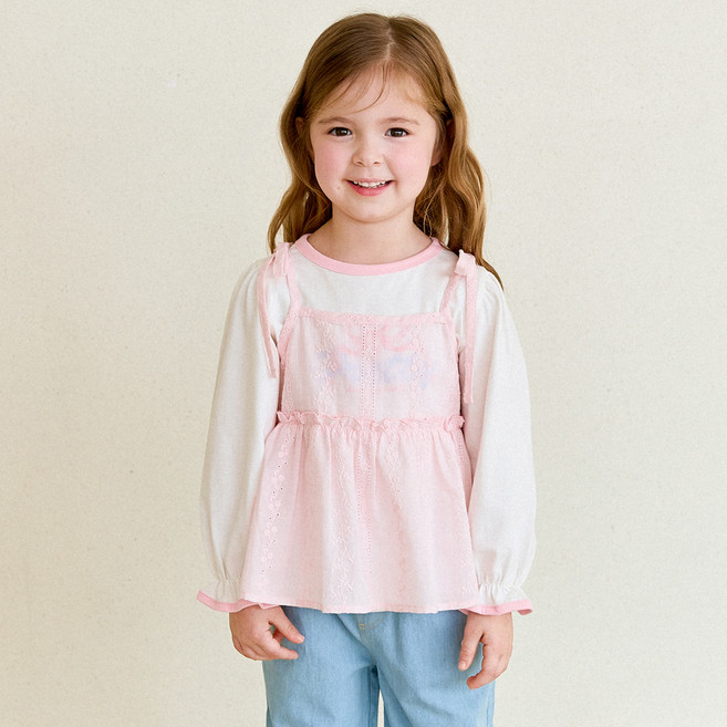 hejmini 女童飄逸蝴蝶結網紗馬甲背心