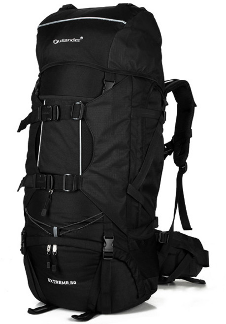 뉴아웃랜더 등산가방 안토니 대형 80L + 방수커버 세트, 블랙(가방) + 랜덤발송(커버)