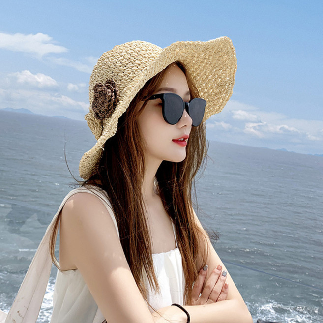 Mabso Shop 花朵度假風藺草帽 HR288