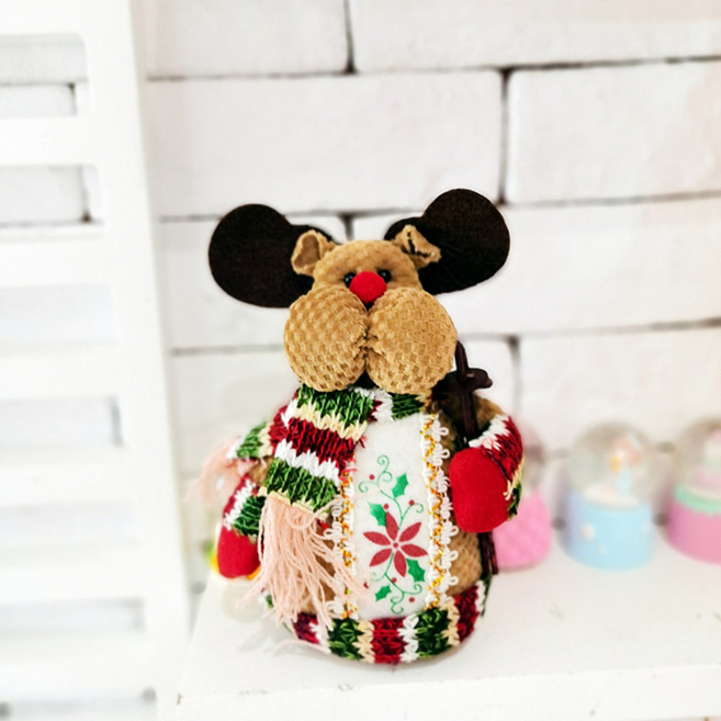 책상 위 산타피큐어 크리스마스 장식품 루돌프, 혼합색상