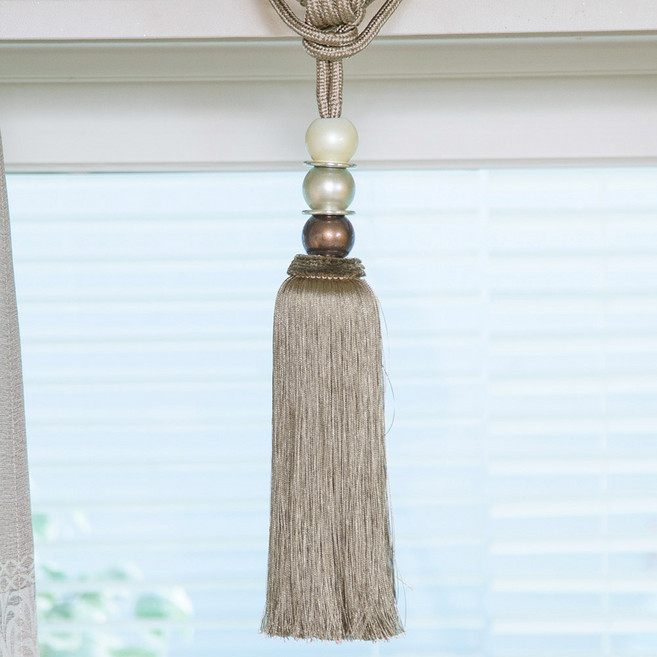 지나송 커튼 타이백 그라데이션 30cm, 1개, 소프트브라운