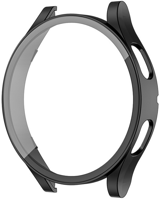 이츠라이프 갤럭시워치4 강화유리 풀커버 액정보호 케이스, 블랙, 1개