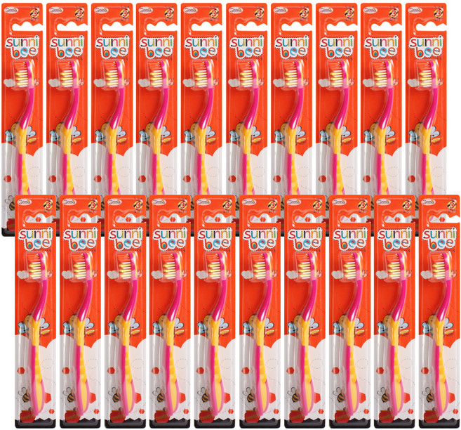 지앤마 써니비 여아용 3단계 유아칫솔, 1개입, 20개