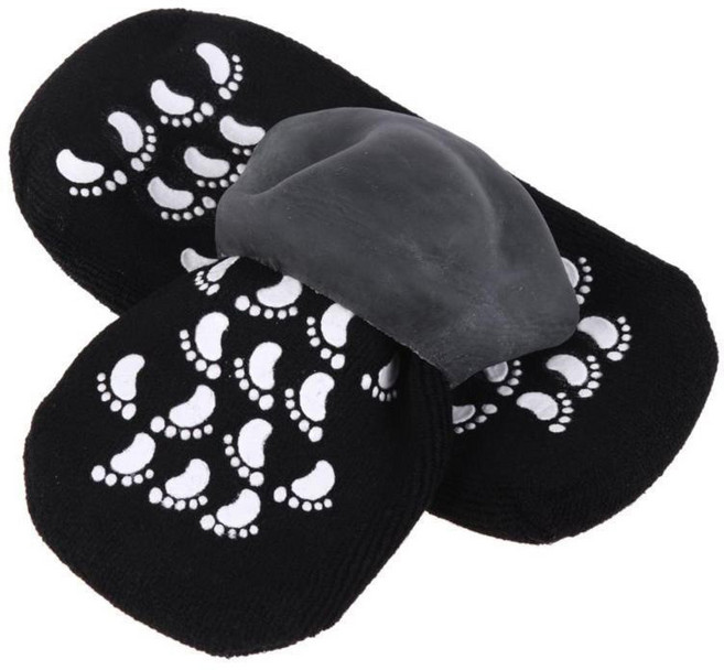 모모 몬스터 모이스처 라이징 겔 보습양말 블랙 양발 세트, 1세트, 1개입