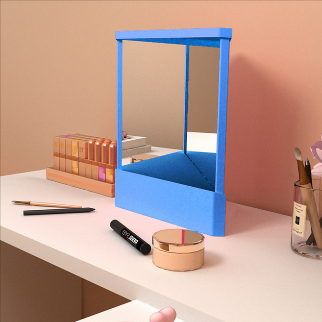 파이네스트원 무반전 탁상 거울 S(14 x 17 cm), 블루