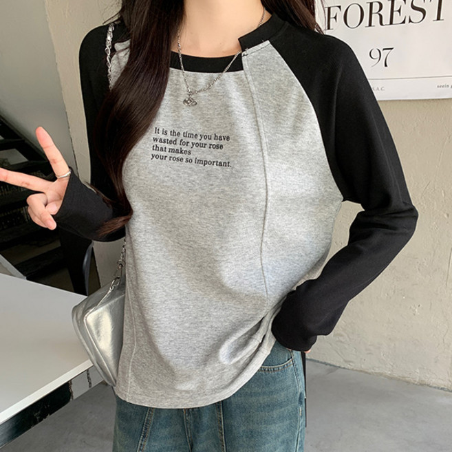 Awesomeful 女款 Michelega 拼接長袖T恤 A26SPT011504