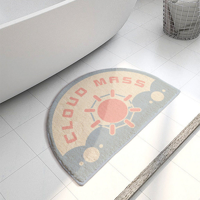 길그리 반원 플라워 발매트, 22 F022