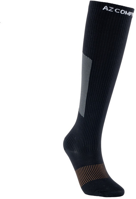 제로투히어로 AZ 컴프레션 데드리프트 스포츠 종아리 양말, 블랙, 1개