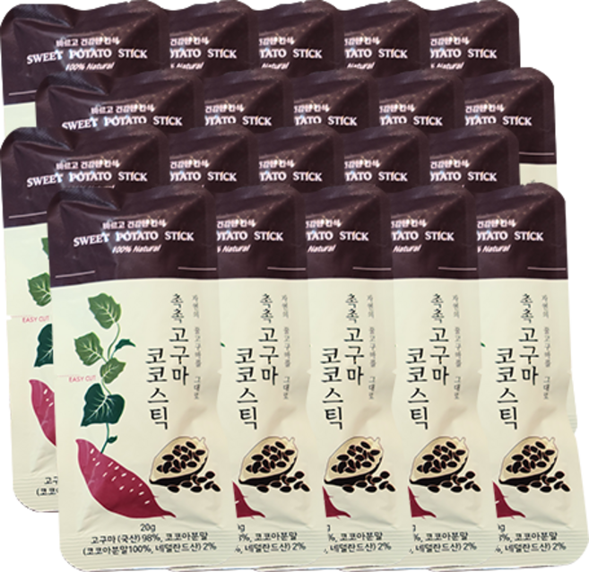 한울푸드 촉촉 고구마 코코스틱, 20g, 20개