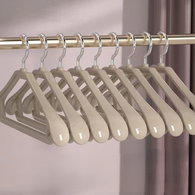 씨앤유 일반 코트 정장 호텔 와이드숄더 옷걸이, 다크 베이지, 10개