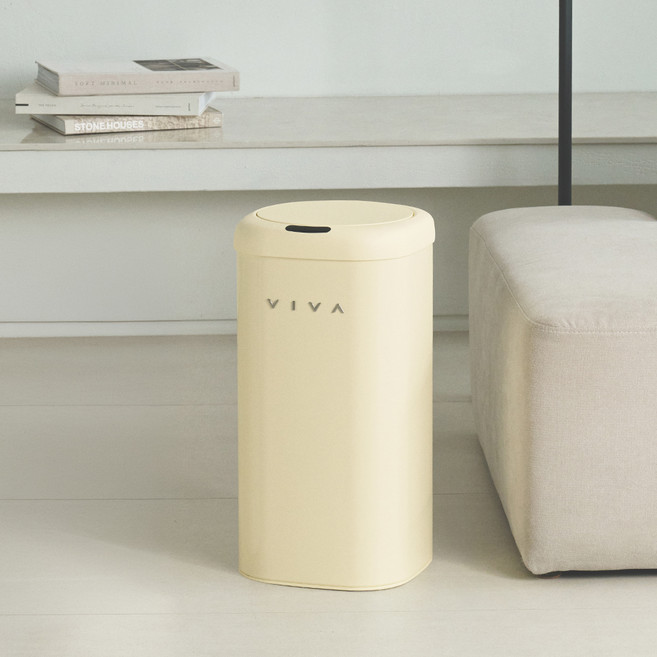 VISVIVA D-EDGE 感應式垃圾桶 27L, 黃色