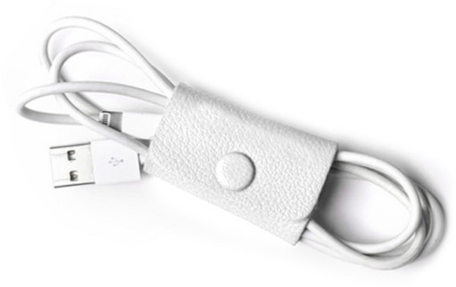 스퀘어 가죽 케이블 홀더 Small Light gray, 1개