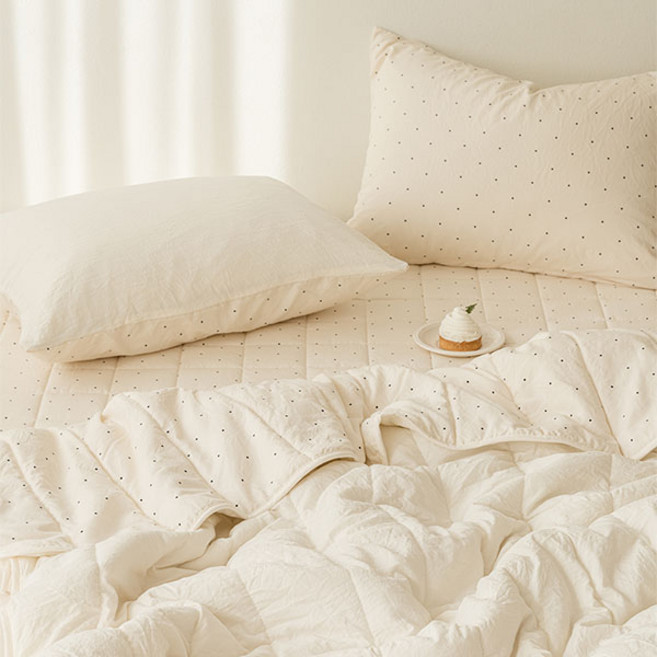 베이킹 세미 워싱 리버시블 차렵이불 패드 세트