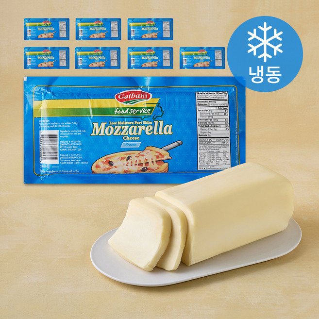 갈바니 모짜치즈블럭 (냉동), 2.27kg, 8개