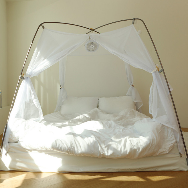 바이맘 10년 바닥형 모기장텐트 + 보관용 더스트백 세트, 화이트