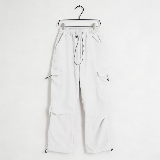 알로데 여성용 빅포켓 스트링 카고 긴바지