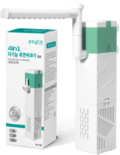페이토 스마트 4 IN 1 다기능 측면여과기 PK-F08, 8W, 1개