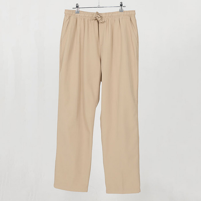 플레이즈 남성용 본딩기모 스트링 밴딩 스탠다드 일자 면팬츠