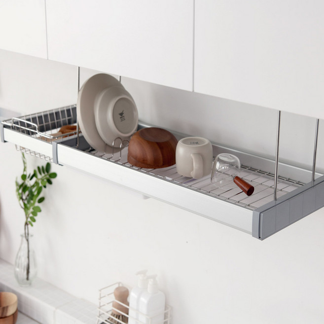 리빙해피 해피홈 프라임 부착식 식기건조대 800