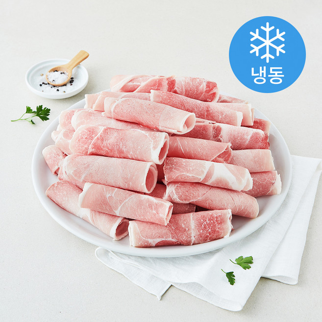 미트엔조이 수입산 돼지 앞다리 돌돌말이 2mm 구이용 / 볶음용 (냉동), 1개, 2.5kg