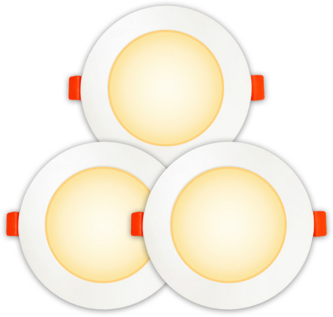 가온엘이디 다운라이트 8W 120 x 30 x 75 mm, 전구색(화이트), 3개