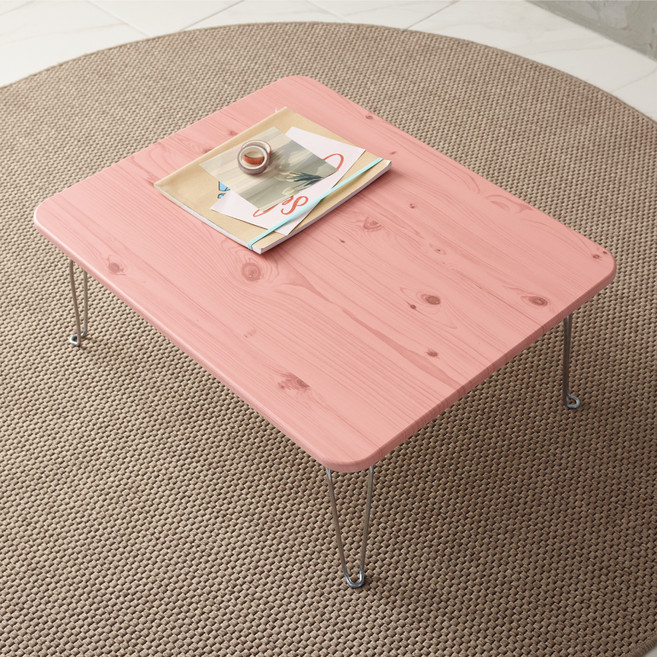 조은세상 스위티 접이식 테이블 720 x 480 x 245 mm, 핑크