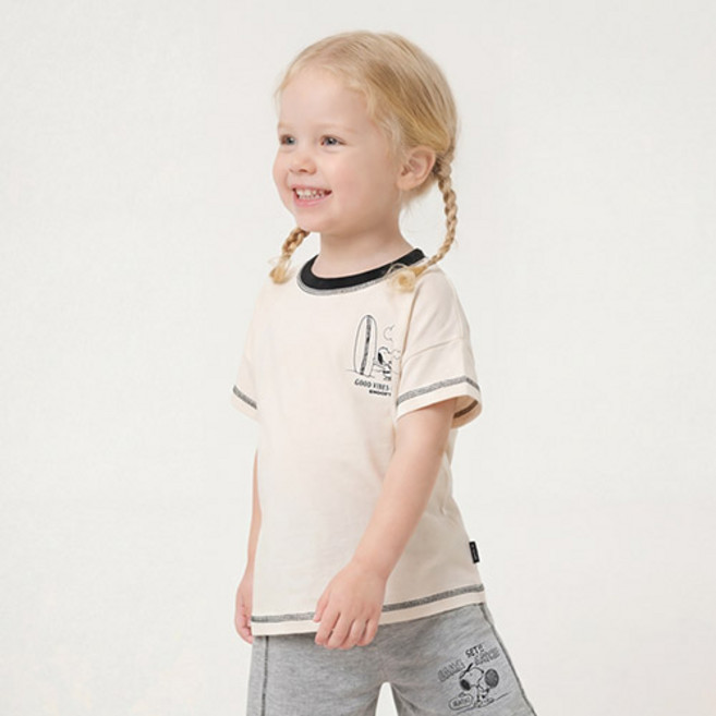 milkmile Peanuts 史努比衝浪日T恤