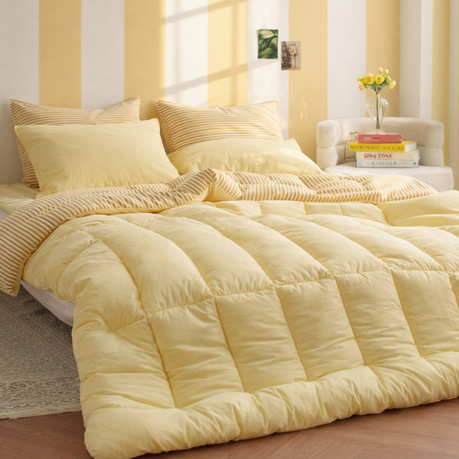 안나푸르나 스트라이프 부드러운 마이크로 침구 세트